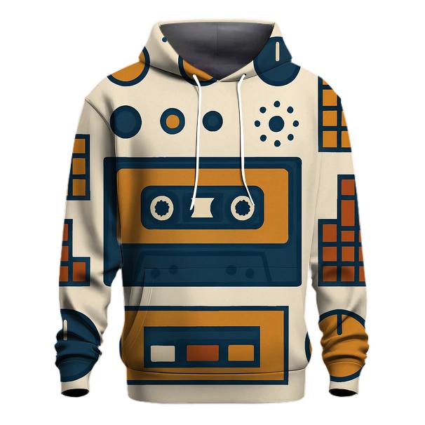 Vintage Hi Fi Soundwave Grid printed hoodies