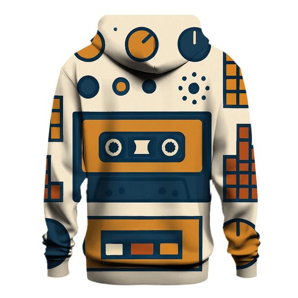 Vintage Hi Fi Soundwave Grid printed hoodies