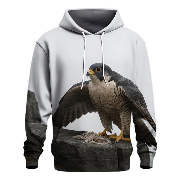 Basalt Perch Peregrine Falcon embroidered hoodies