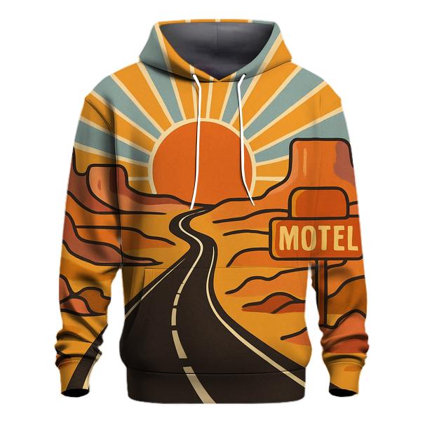 Desert Highway Sunburst Map zip-up hoodies