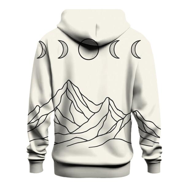 Minimal Mountain Phase Lines heavyweight hoodies