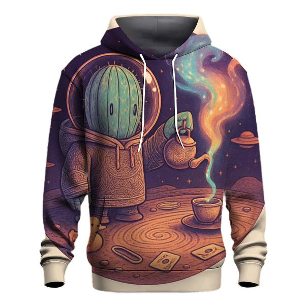 Cactus Astronaut Tea Ceremony pullover hoodies