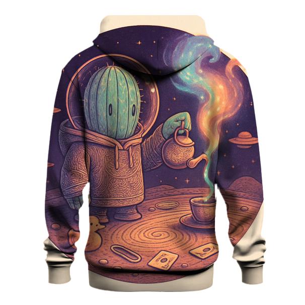 Cactus Astronaut Tea Ceremony pullover hoodies
