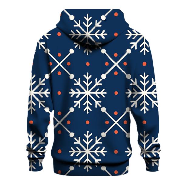 Snowflake Lattice Carol Pattern printed hoodies