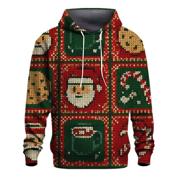 Santa Snack Board Grid Design lightweight hoodies