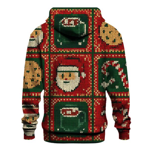 Santa Snack Board Grid Design lightweight hoodies