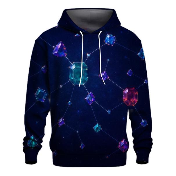 Jewel Tone Constellation Facets pullover hoodies