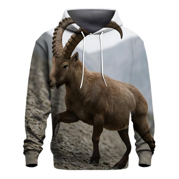 High Scree Surefooted Ibex printed hoodies
