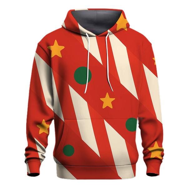 Candy Cane Comet Stripes heavyweight hoodies