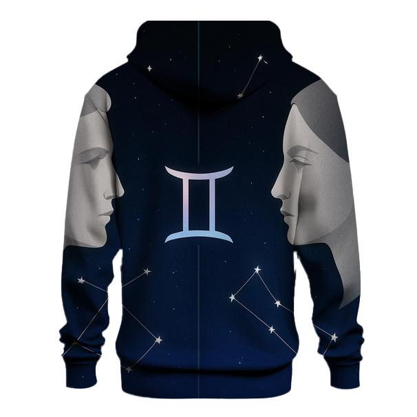 Gemini Twin Mirrors Star Map Diptych printed hoodies