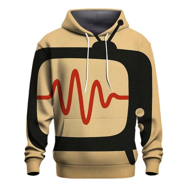 Retro TV Soundwave Screen premium hoodies