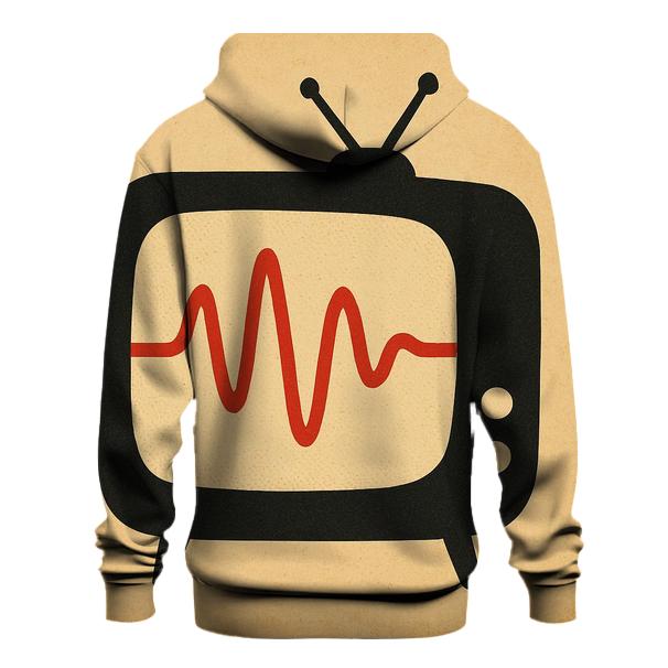 Retro TV Soundwave Screen premium hoodies