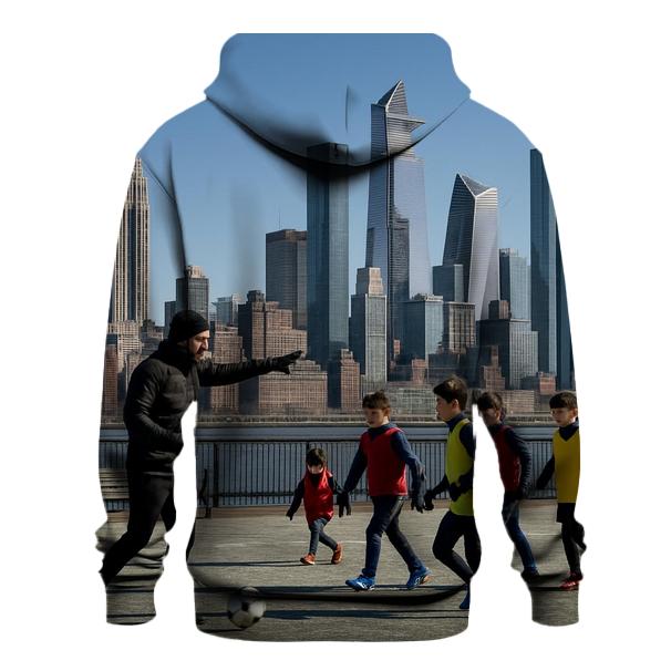 Clear Winter Noon From Hoboken With Riverfront Soccer Practice hoodie designs