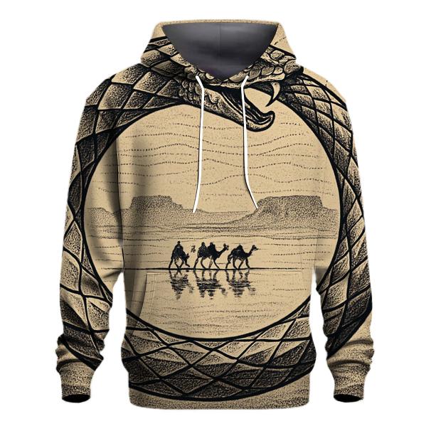 Ouroboros Desert Mirror Caravan printed hoodies