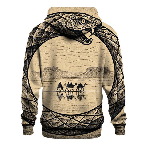 Ouroboros Desert Mirror Caravan printed hoodies