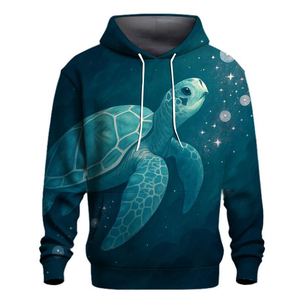 Underwater Stargazer Turtle printed hoodies