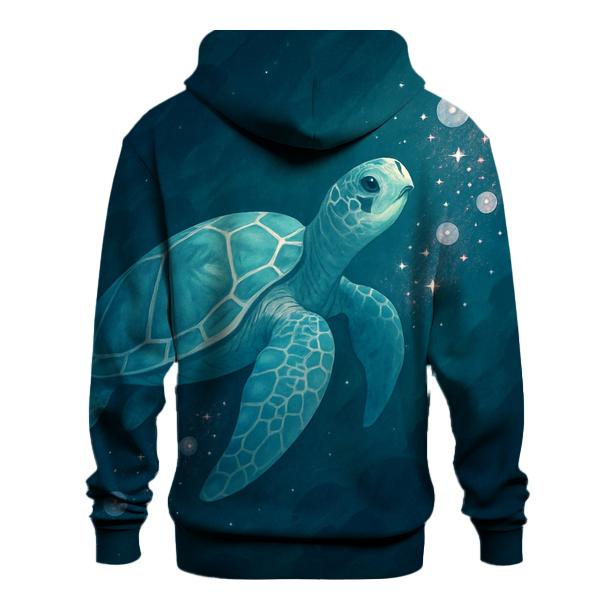 Underwater Stargazer Turtle printed hoodies