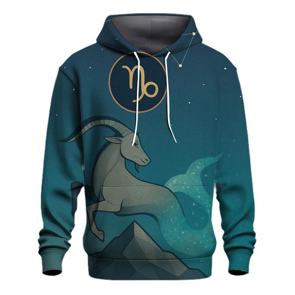 Capricorn Sea Goat Mountain Nebula Crest lightweight hoodies