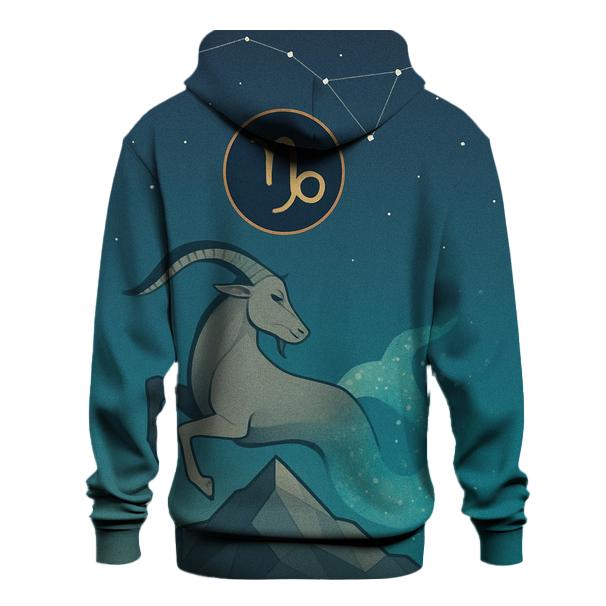 Capricorn Sea Goat Mountain Nebula Crest lightweight hoodies