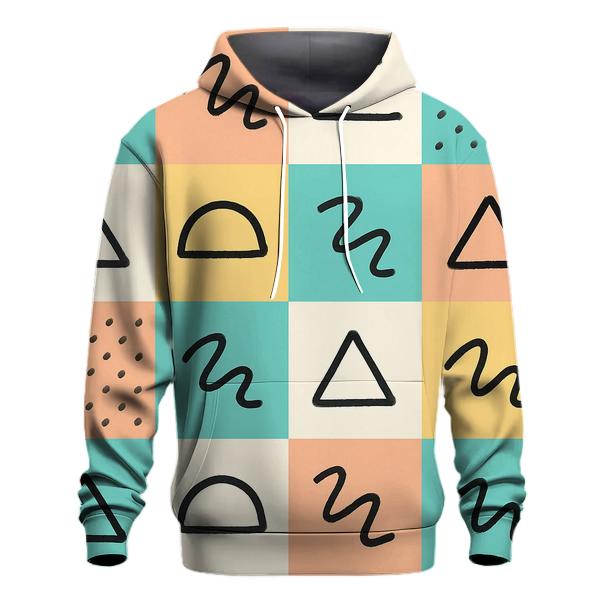 Memphis Notebook Doodle Grid premium hoodies