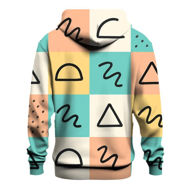 Memphis Notebook Doodle Grid premium hoodies