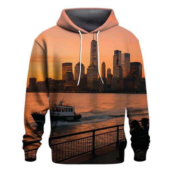 Sunset From The Battery With Harbor Pilots Crossing The Frame hoodie styles