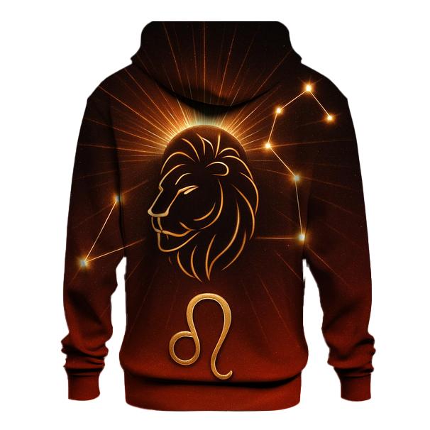 Leo Solar Crown Constellation Roar heavyweight hoodies