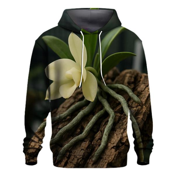 Orchid Roots And Bark In A Conservation Nursery embroidered hoodies