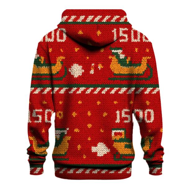 Sleigh Ride Arcade Pixel Bands Design custom hoodies