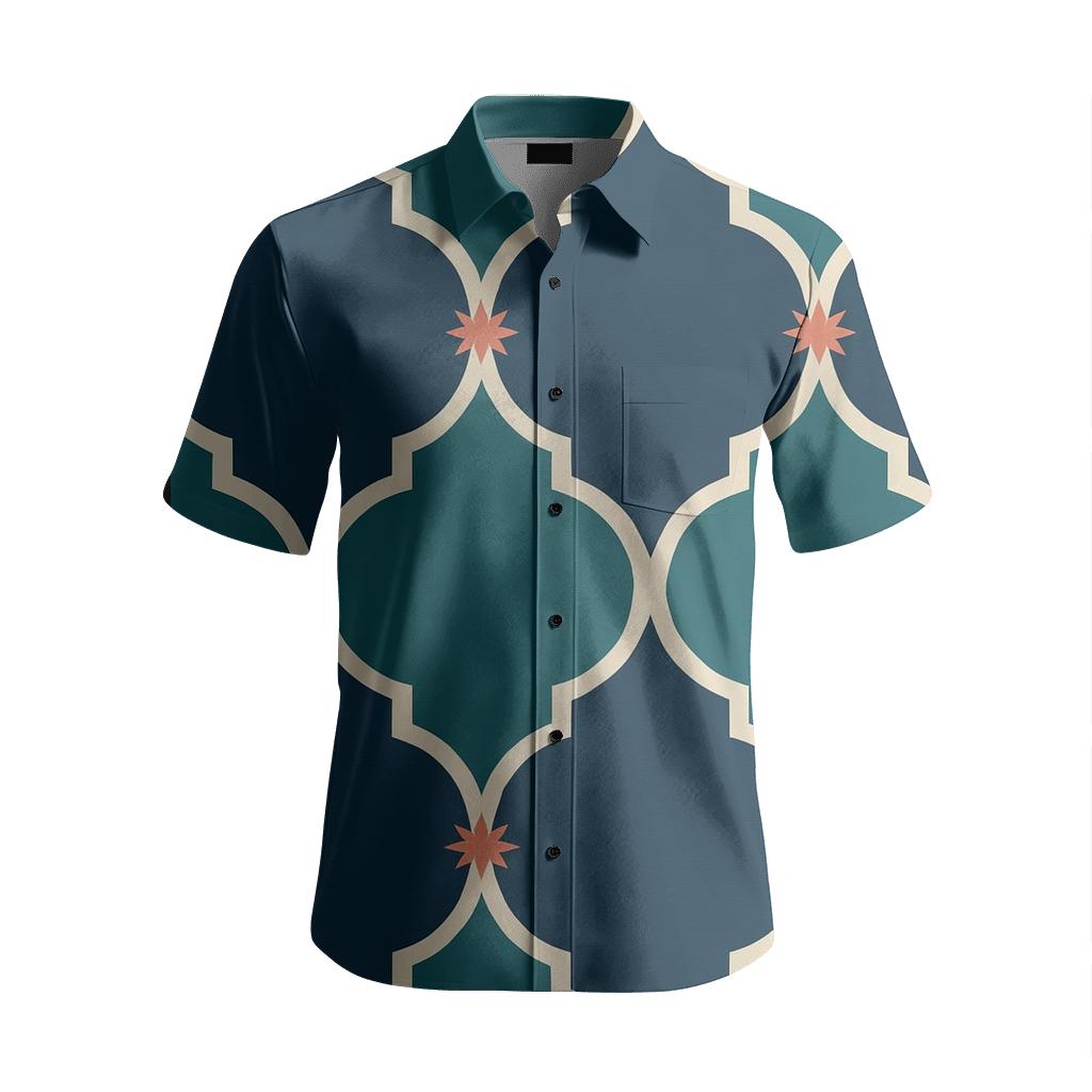 Aurora Ogee Trellis Drift branded embroidered shirts