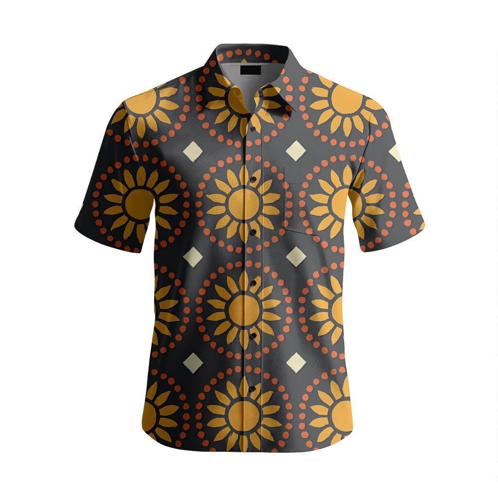 Solar Flare Medallion Tiles embroidered logo shirts