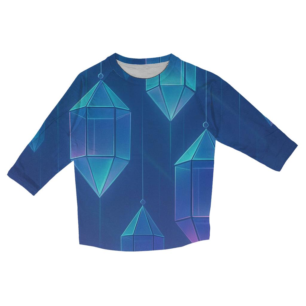 Geometric Rain Lanterns custom 3/4 sleeve shirts
