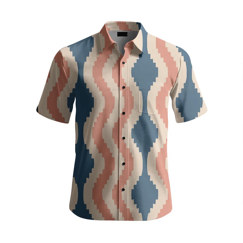 Galactic Wave Ikat Inspired Repeat premium embroidered apparel