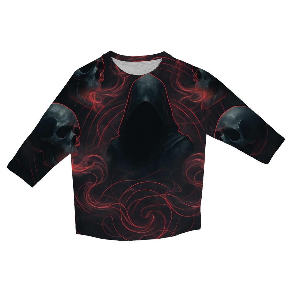 Grim Choir Of The Hollow Masks casual three quarter sleeve shirts