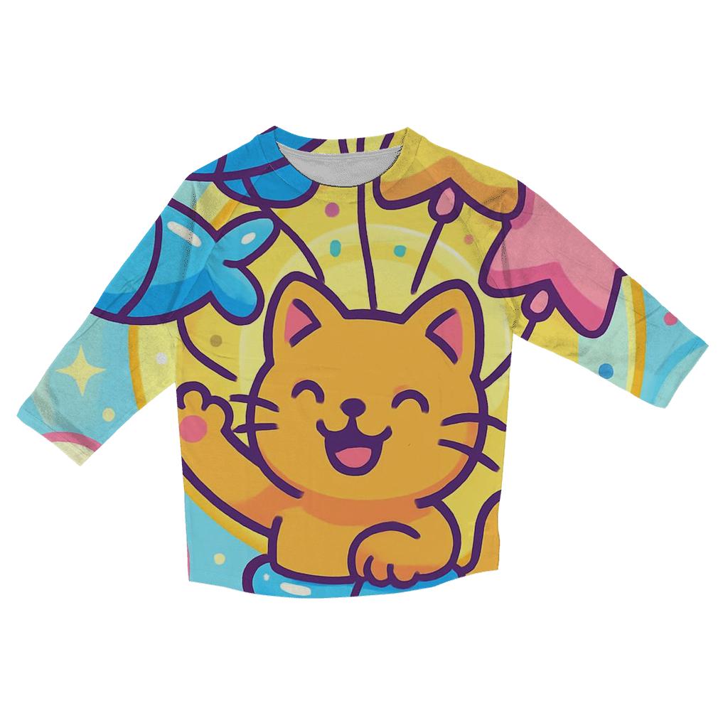 Candy Cloud Balloon Cat Parade trendy 3/4 sleeve tops