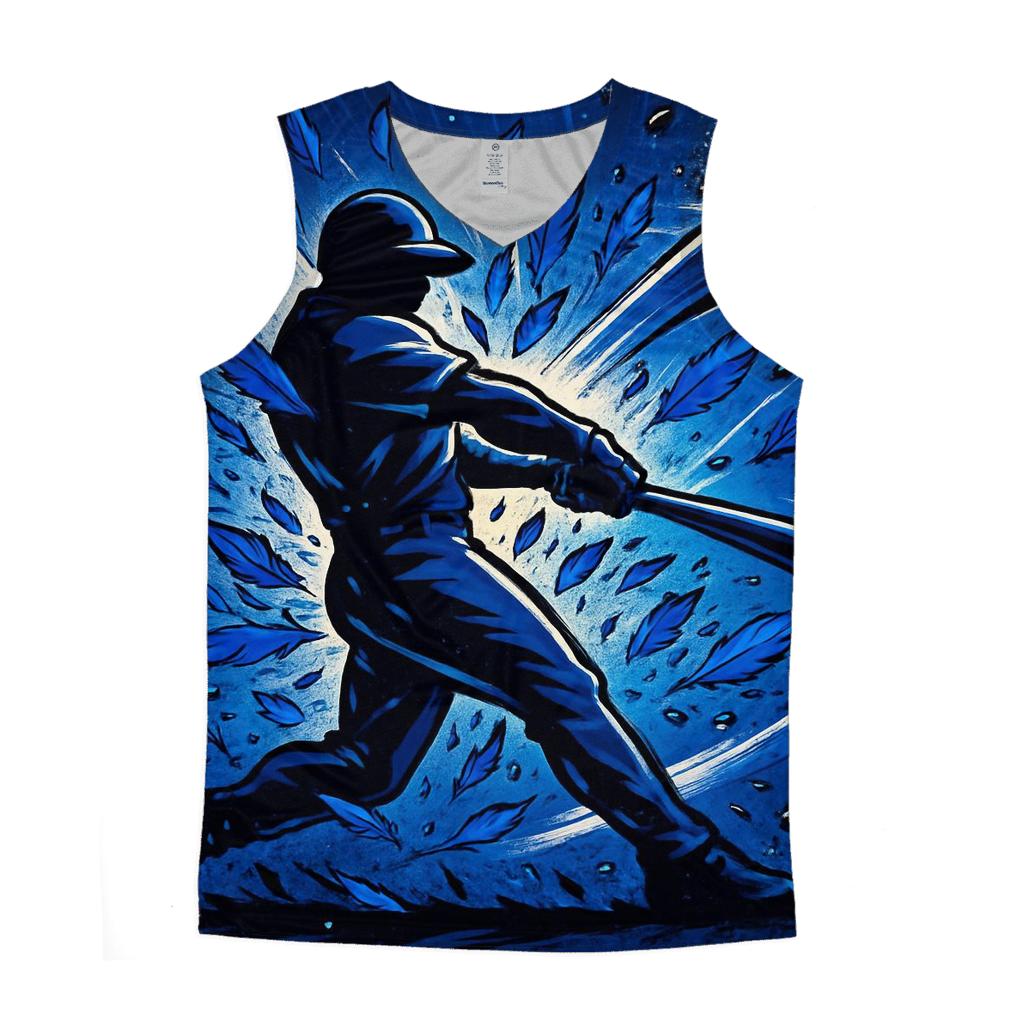 Featherstorm Swing In Blue Jays Motion sports performance tank tops