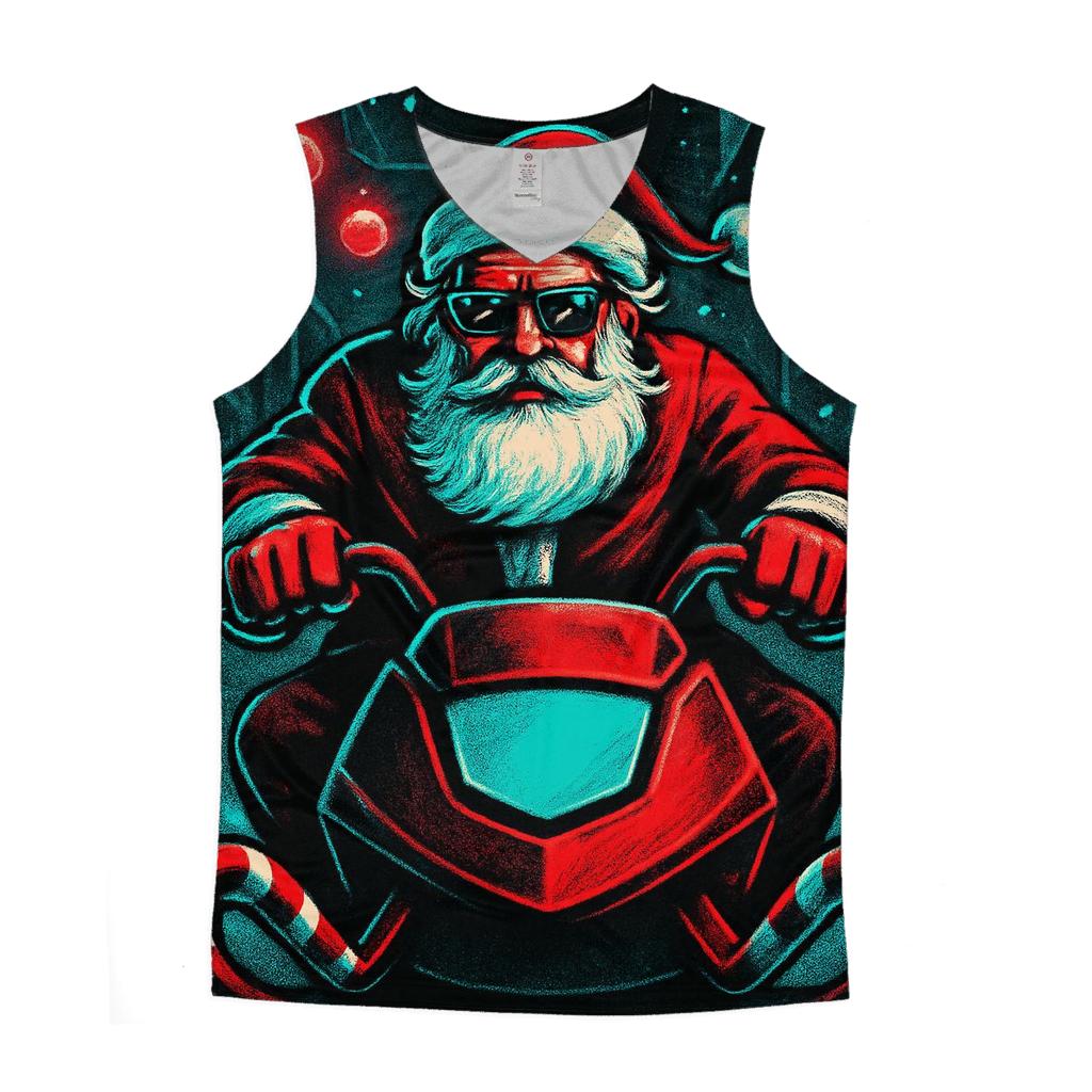 Neon Sleigh Street Racer Santa designer workout tanks