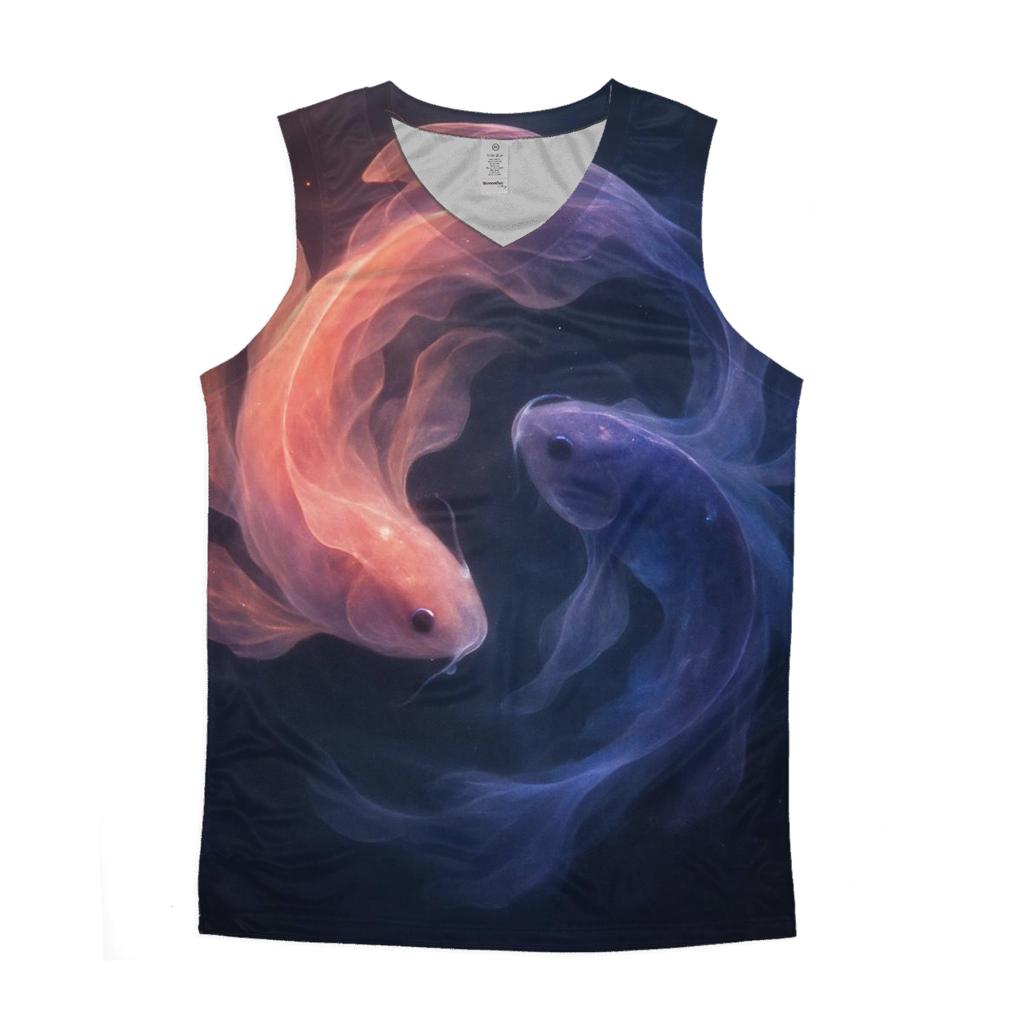 Iridescent Koi Nebula stylish racerback tanks