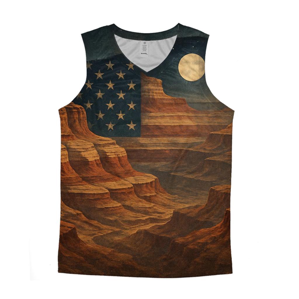 Wildland Flag Canyon Horizon stylish racerback tanks
