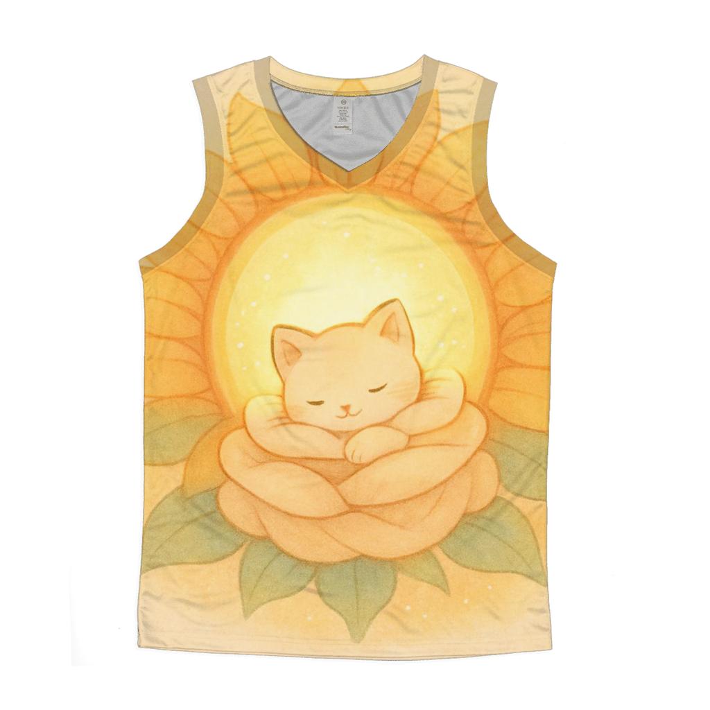 Sunflower Portal Cat Nap trendy fitted tank tops