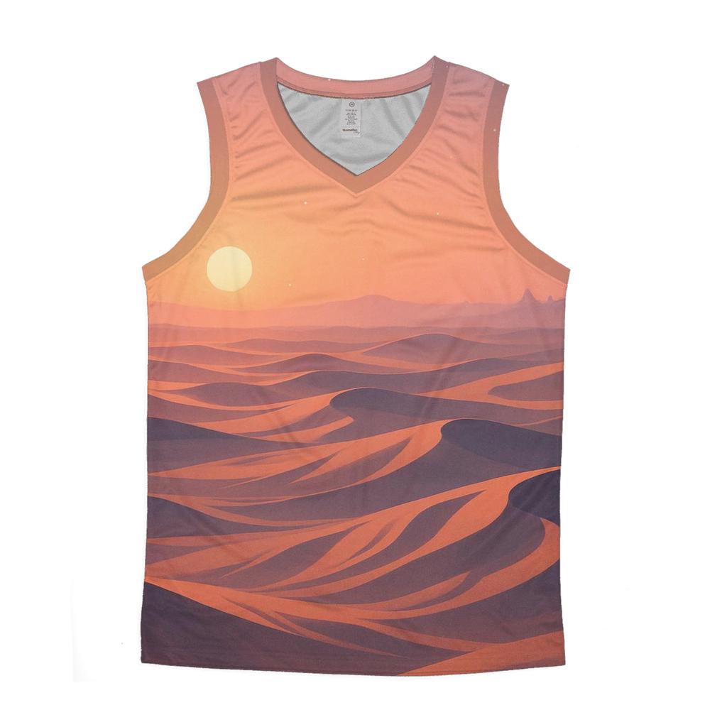 Pastel Dune Sea With Long Shadow Ridges trendy fitted tank tops