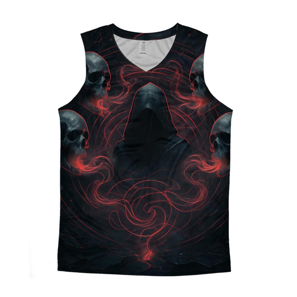 Grim Choir Of The Hollow Masks graphic print tank tops