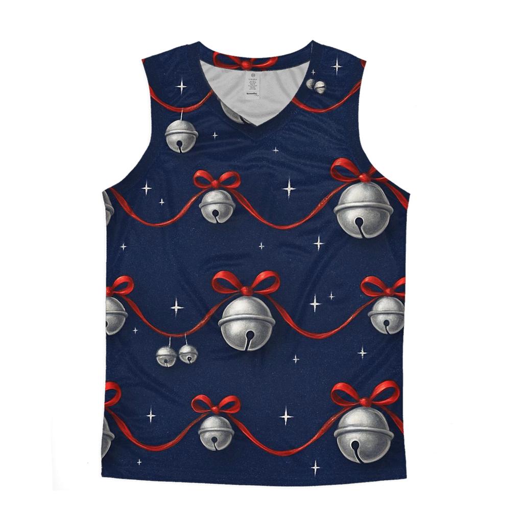 Silver Bell Wave Pattern On Indigo Background designer workout tanks