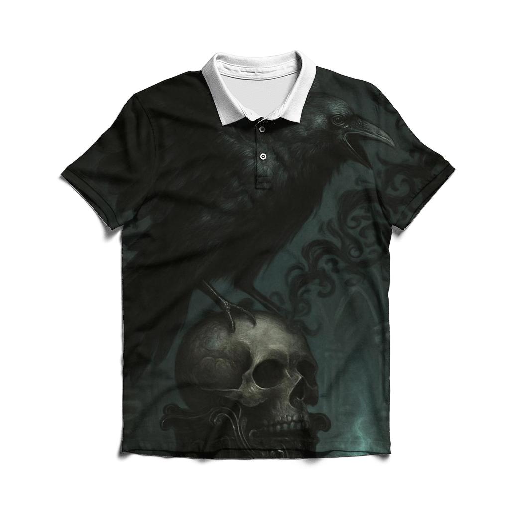 Raven Oracle In The Bone Chapel stylish collar polo tees