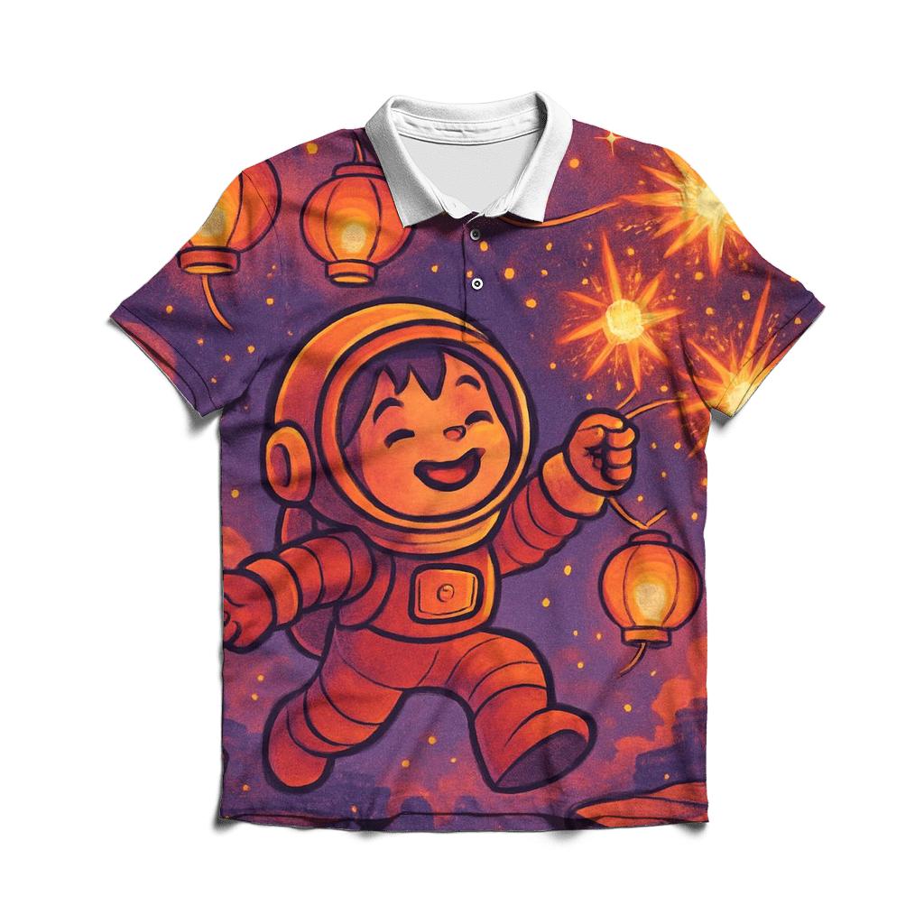 Supernova Paper Lantern Parade branded logo polo shirts