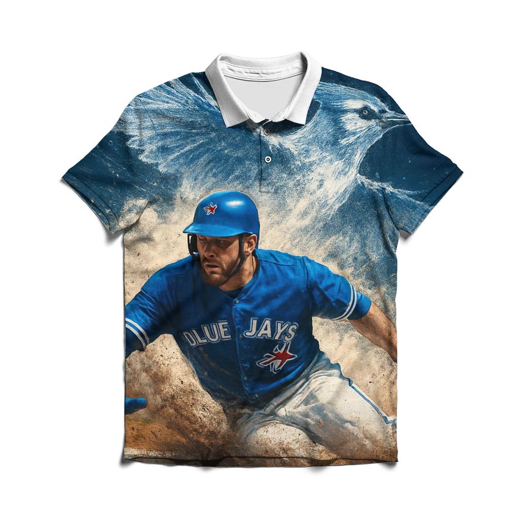 Runline Blue Jays Horizon Chase branded logo polo shirts