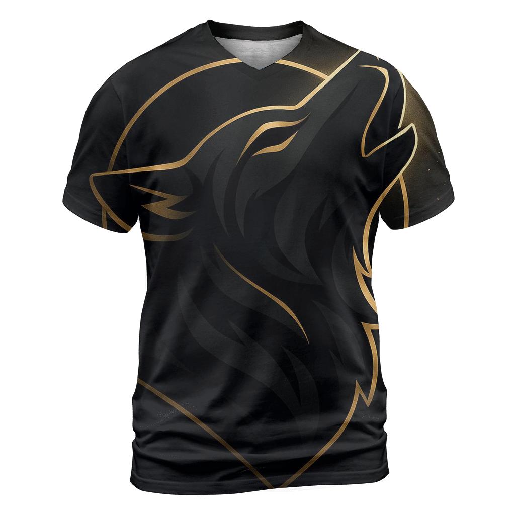 Obsidian Gold Howl Crest designer pattern shirts