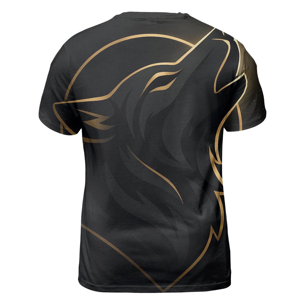 Obsidian Gold Howl Crest designer pattern shirts