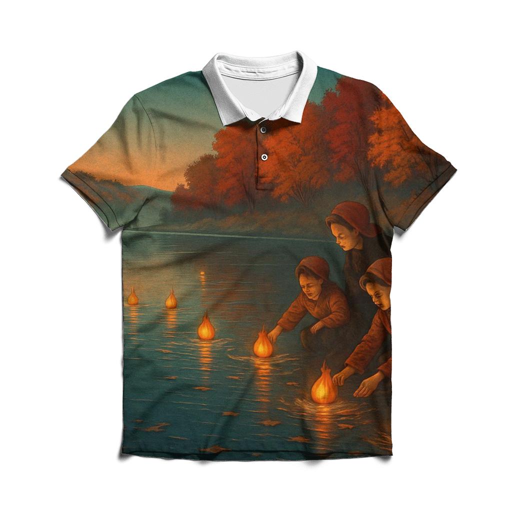Riverbank Gratitude Lantern Release classic pique polos