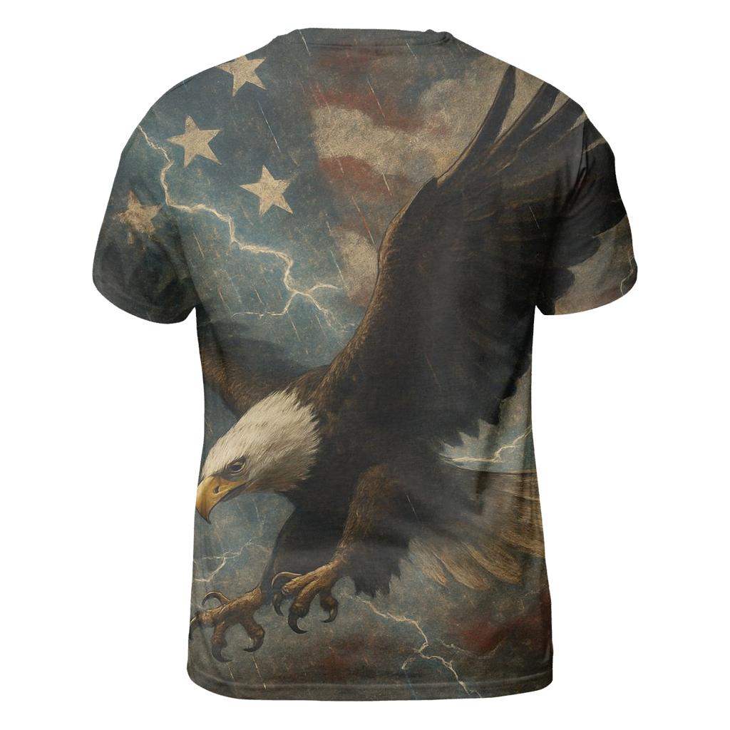 Storm Rider Eagle Banner statement graphic shirts
